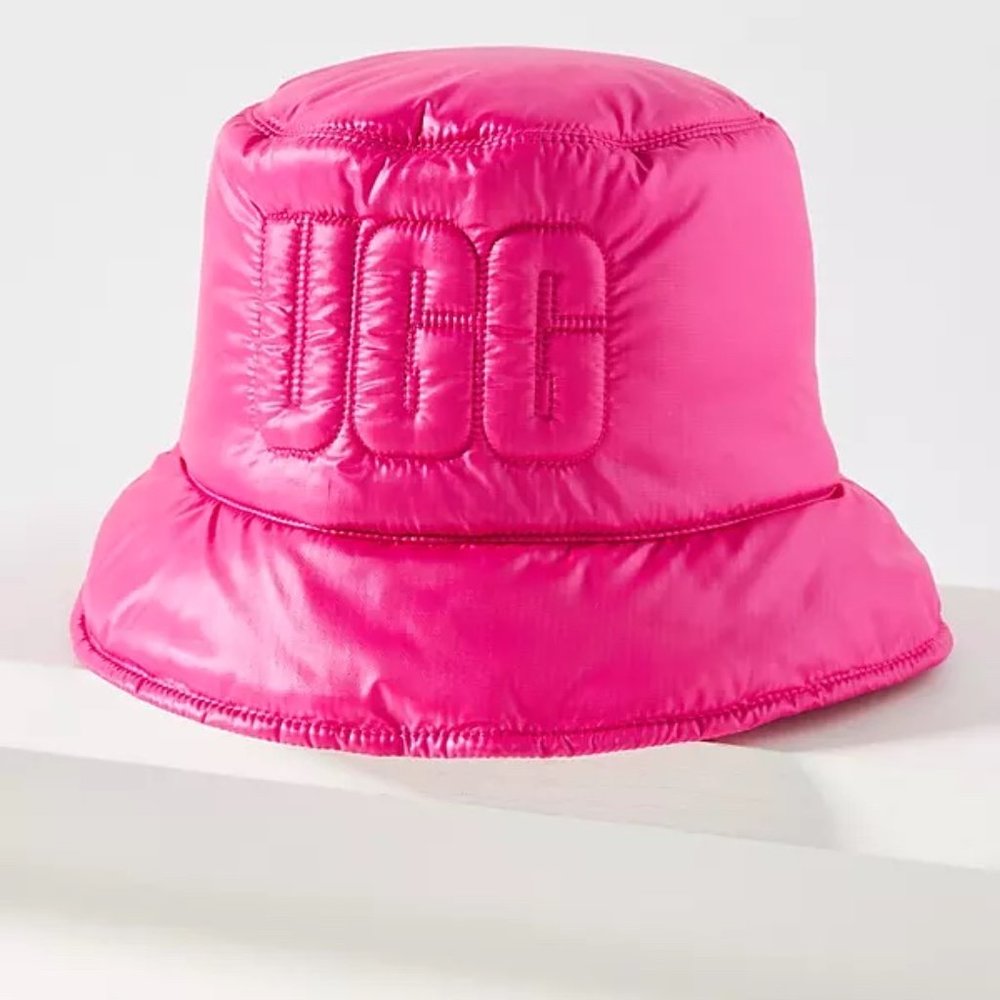 UGG Quilted Logo Bucket Hat Barbiecore